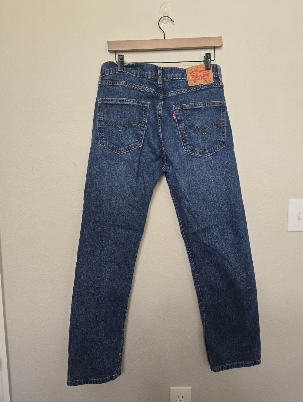 Levis 505 Medium Wash Jeans Size Waist 32 L32 - Picture 7 of 10